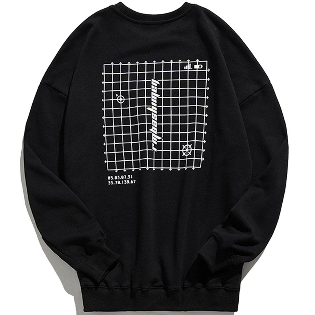 AlanBalen® - Checkerboard Print Sweatshirt AlanBalen