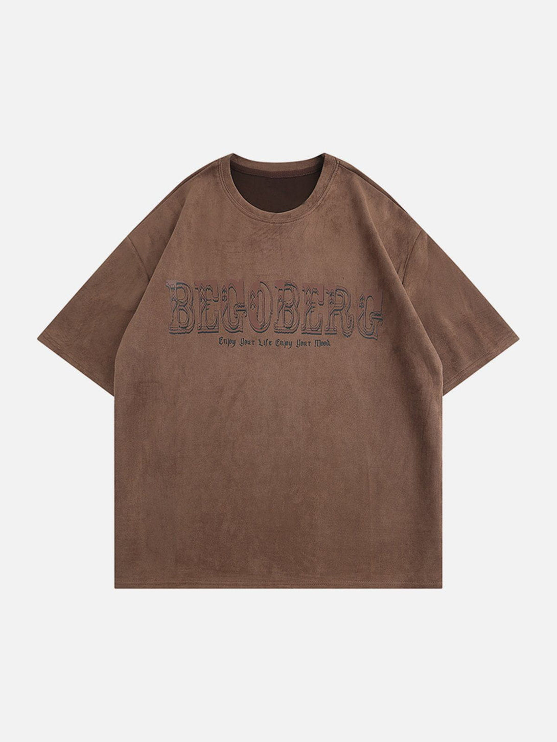 AlanBalen® - Circle Letter Graphic Suede Tee AlanBalen