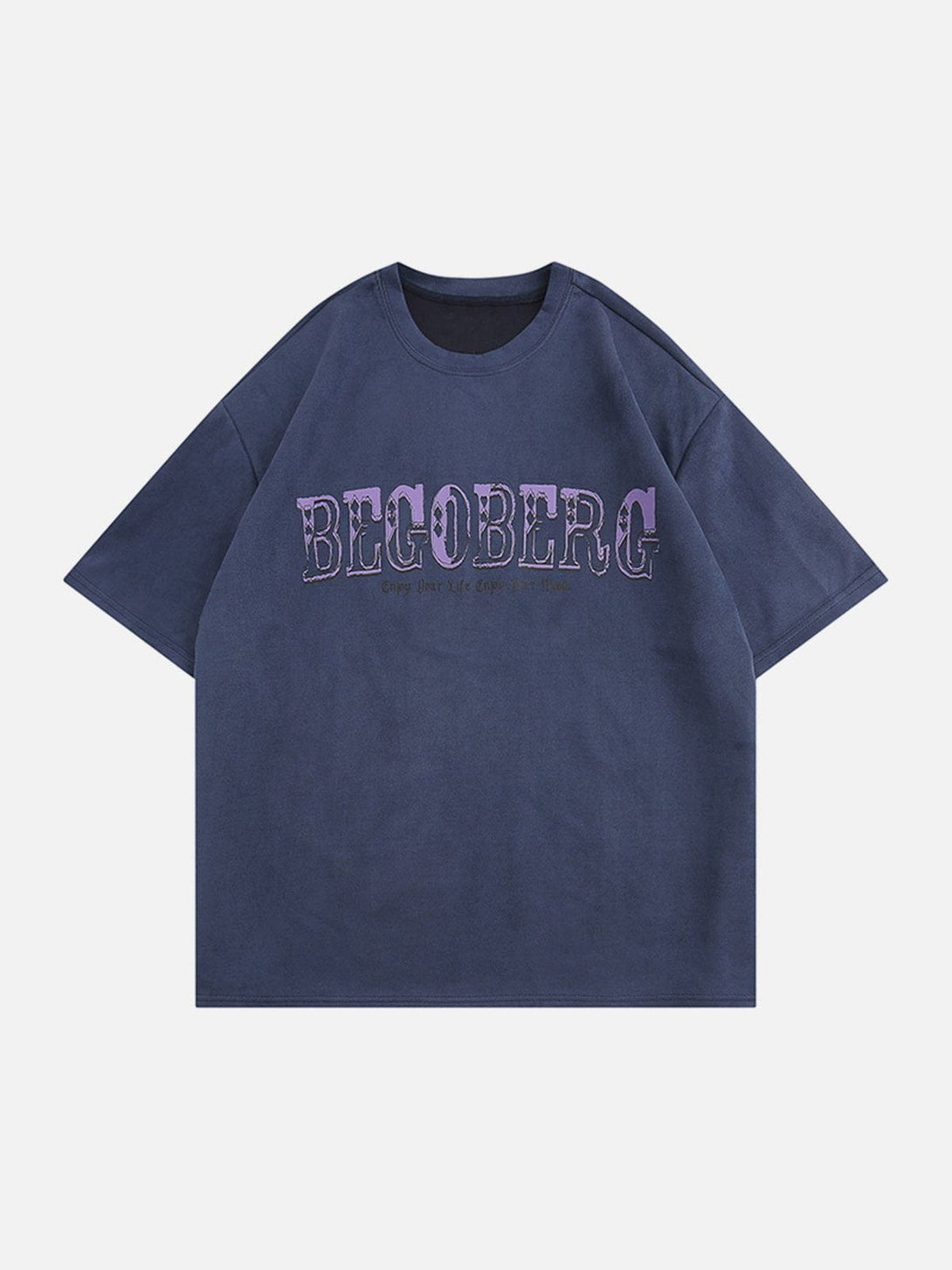 AlanBalen® - Circle Letter Graphic Suede Tee AlanBalen