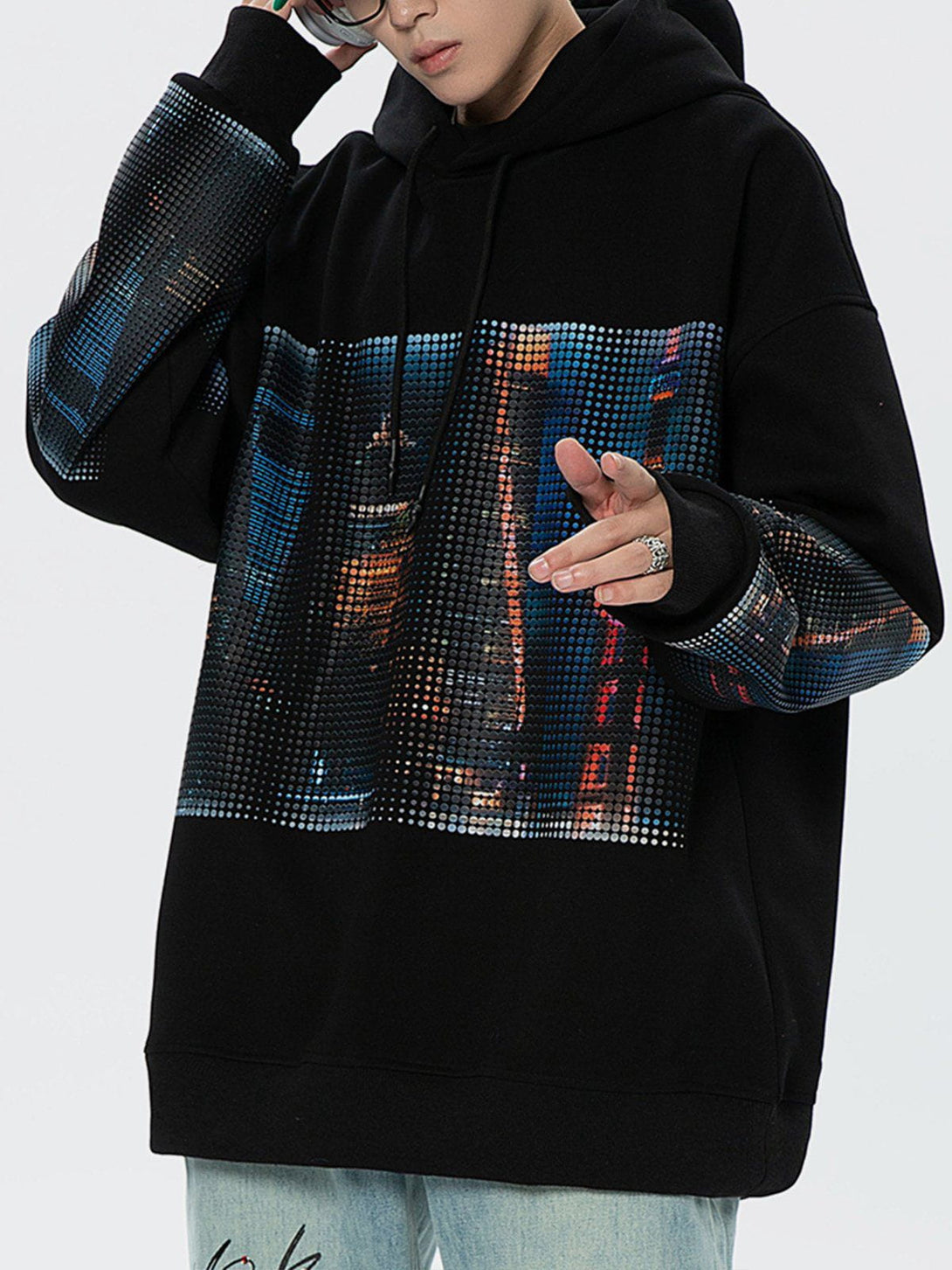 AlanBalen® - City Night Print Hoodie AlanBalen