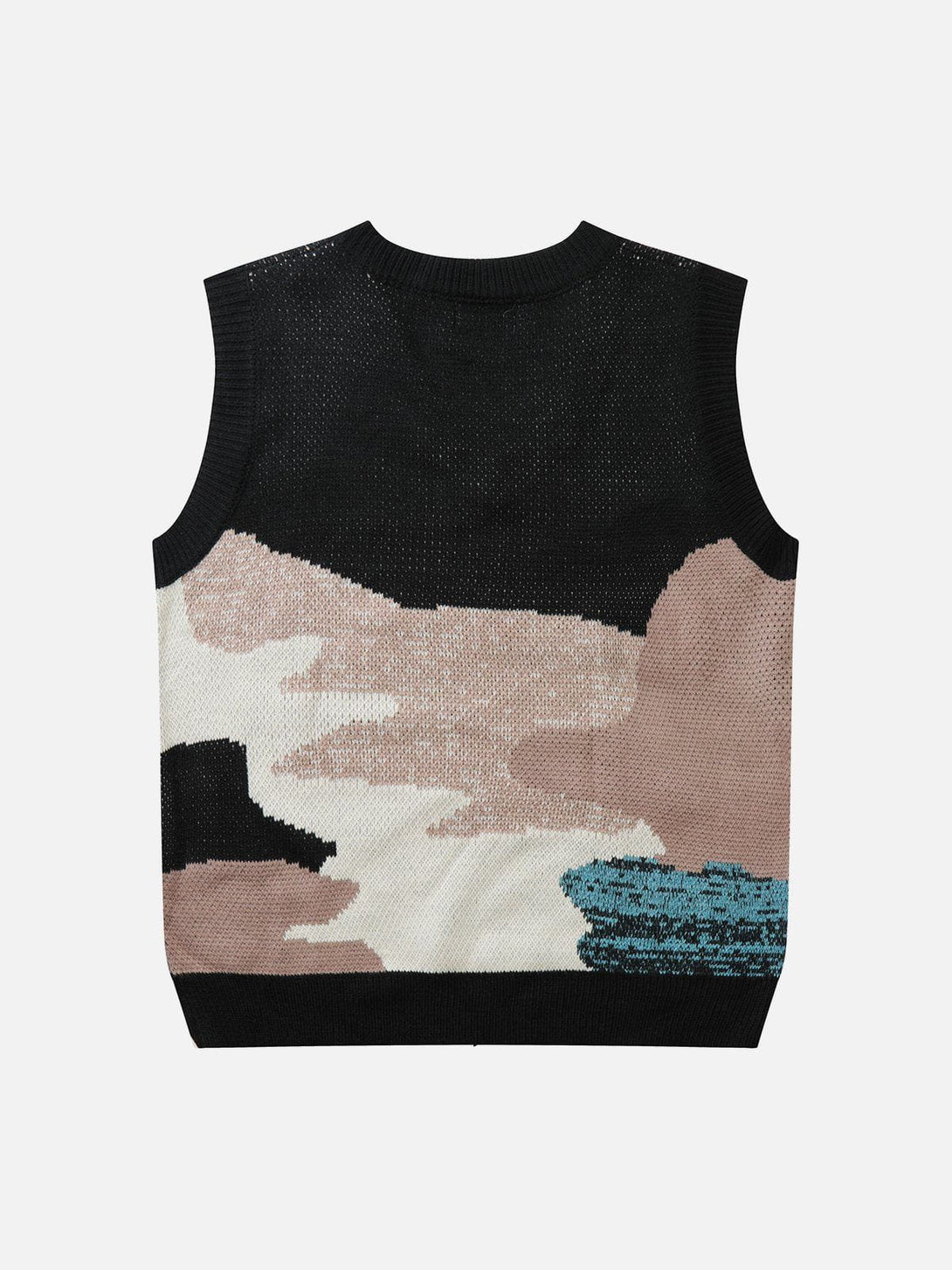 AlanBalen® - Color Block Jacquard Sweater Vest AlanBalen