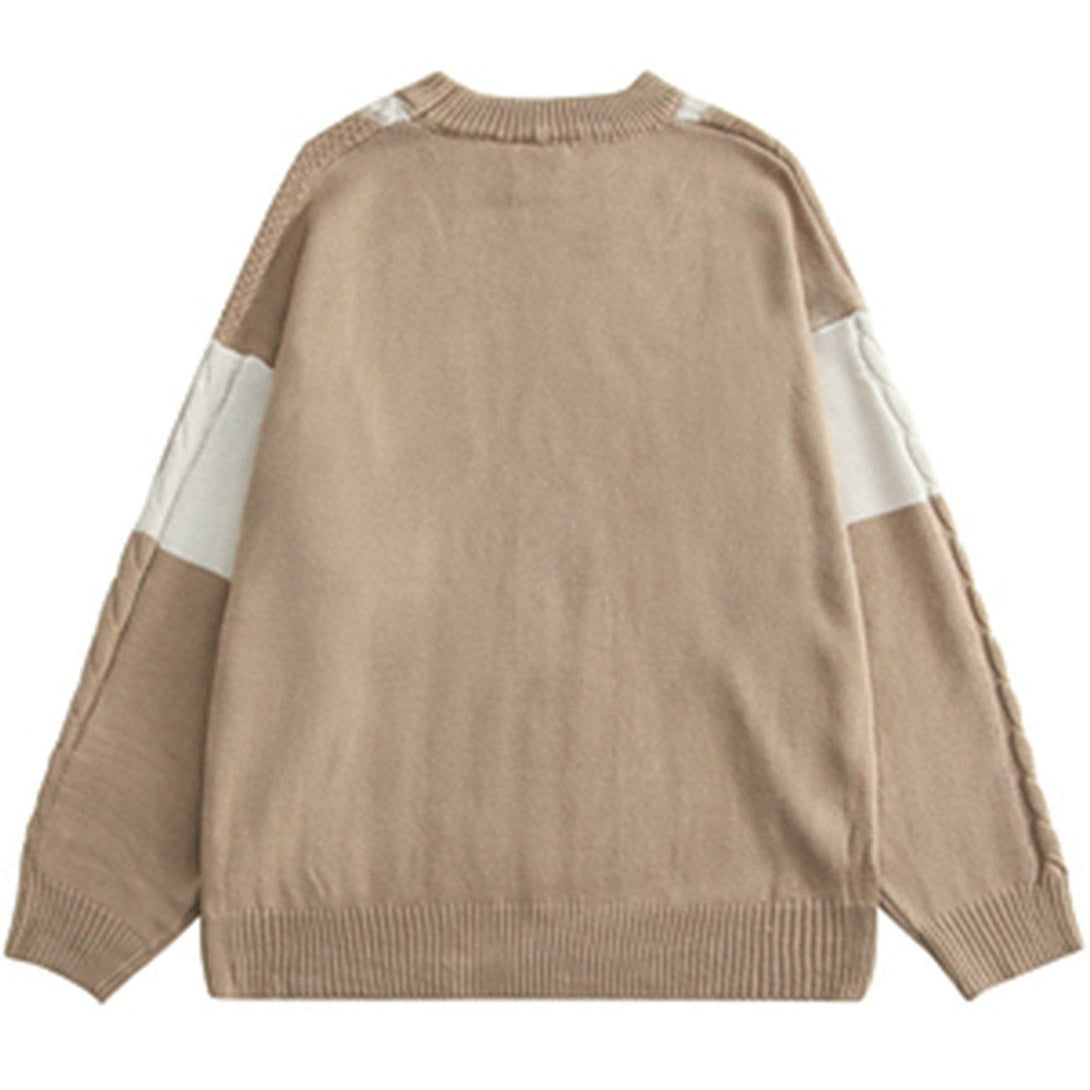 AlanBalen® - Color Block Pattern Sweater AlanBalen