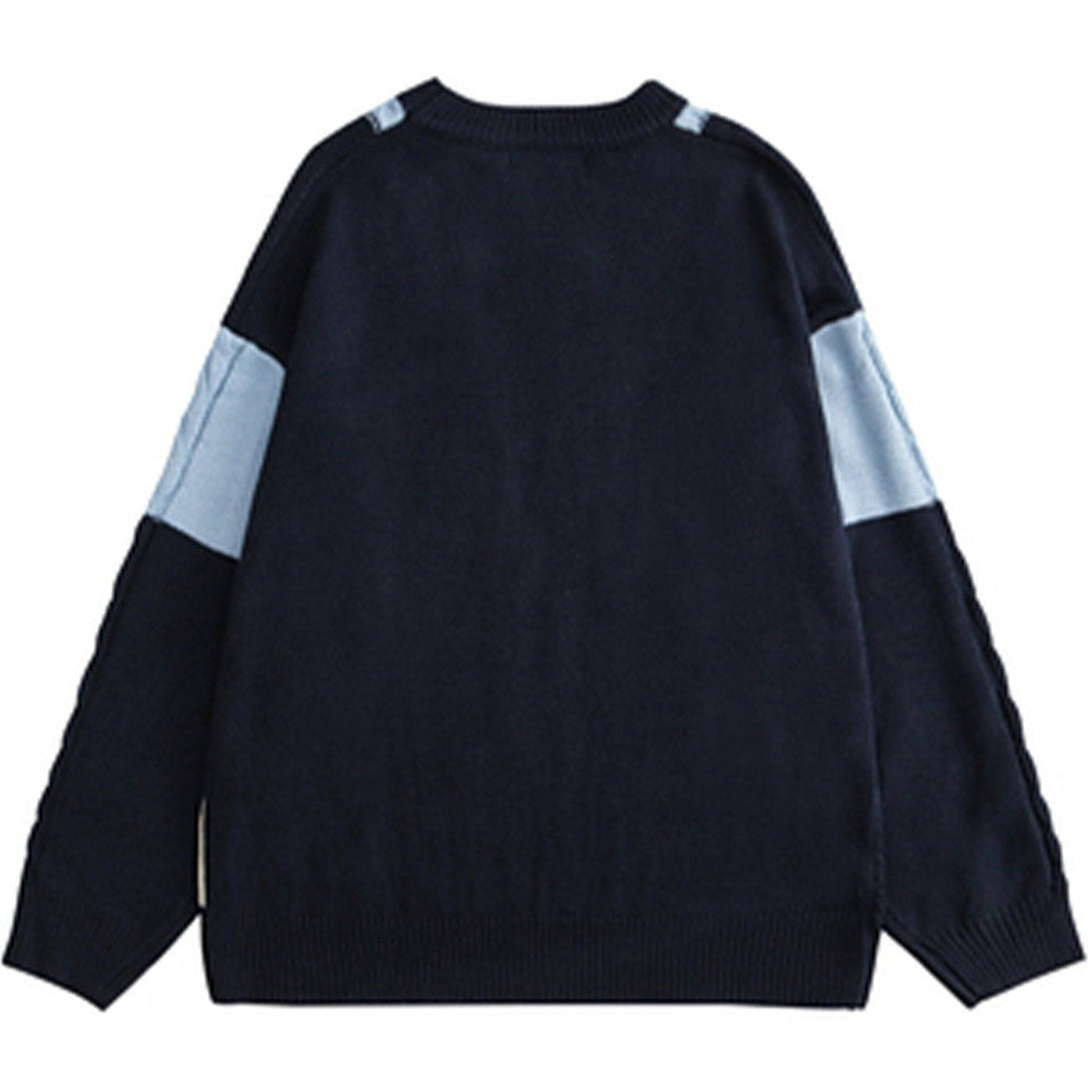 AlanBalen® - Color Block Pattern Sweater AlanBalen
