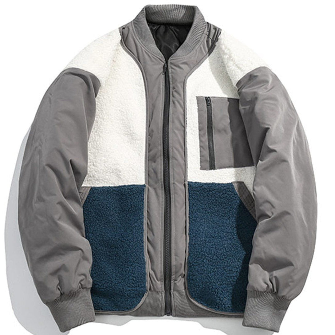 AlanBalen® - Color Matching Patchwork Winter Coat AlanBalen