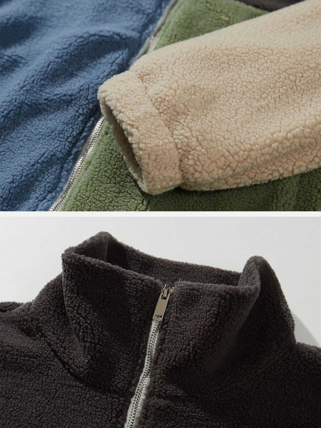 AlanBalen® - Color Matching Sherpa Coat AlanBalen
