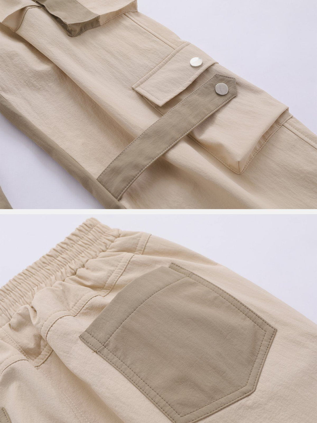 AlanBalen® - Contrast Multi-Pocket Cargo Pants AlanBalen