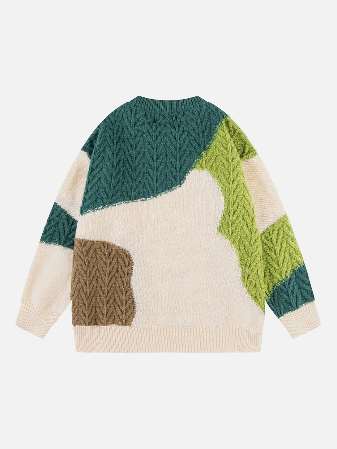 AlanBalen® - Contrast Patchwork Vibrant Sweater AlanBalen