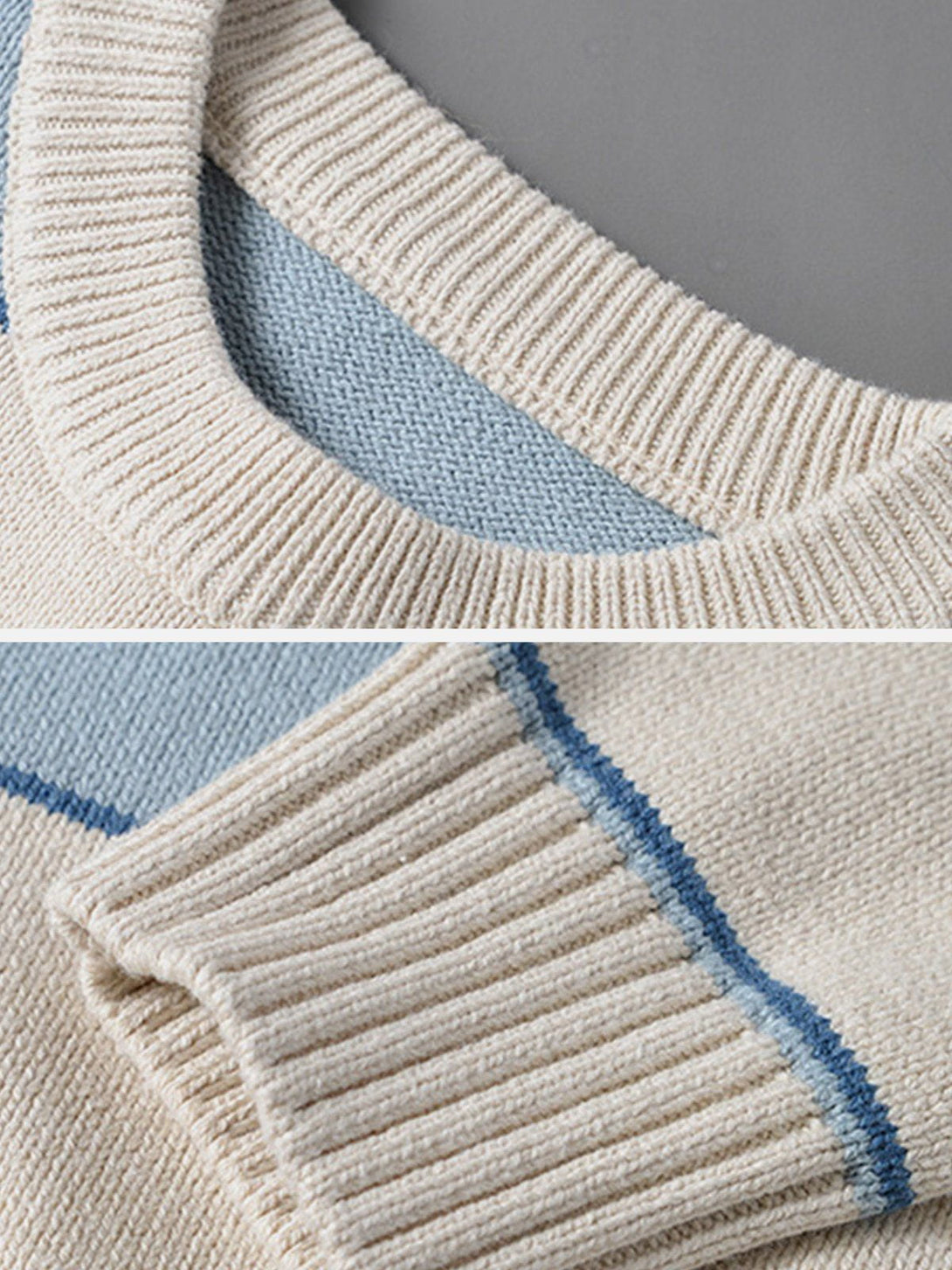 AlanBalen® - Contrast Stripe Knit Sweater AlanBalen