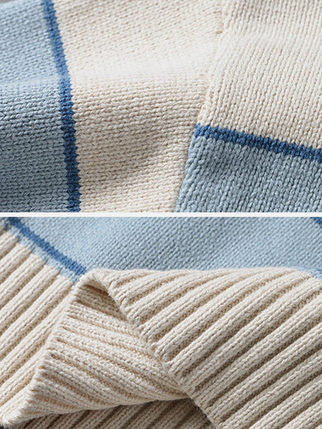 AlanBalen® - Contrast Stripe Knit Sweater AlanBalen