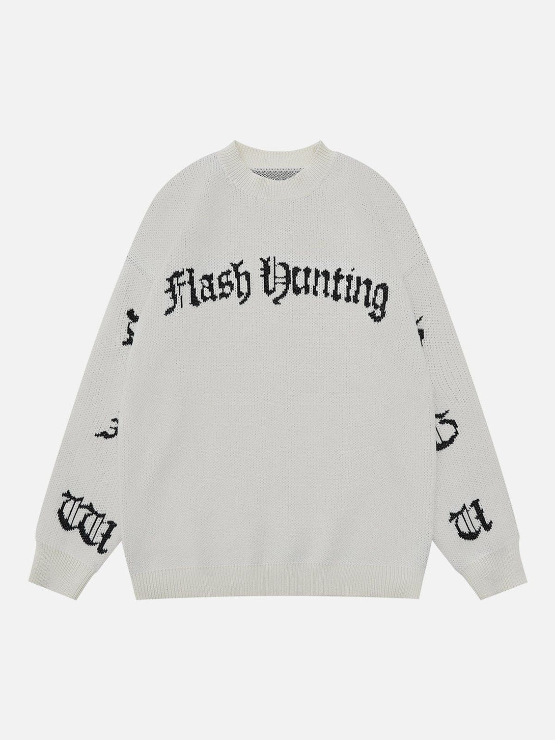 AlanBalen® - Contrasting Letters Knitting Sweater AlanBalen