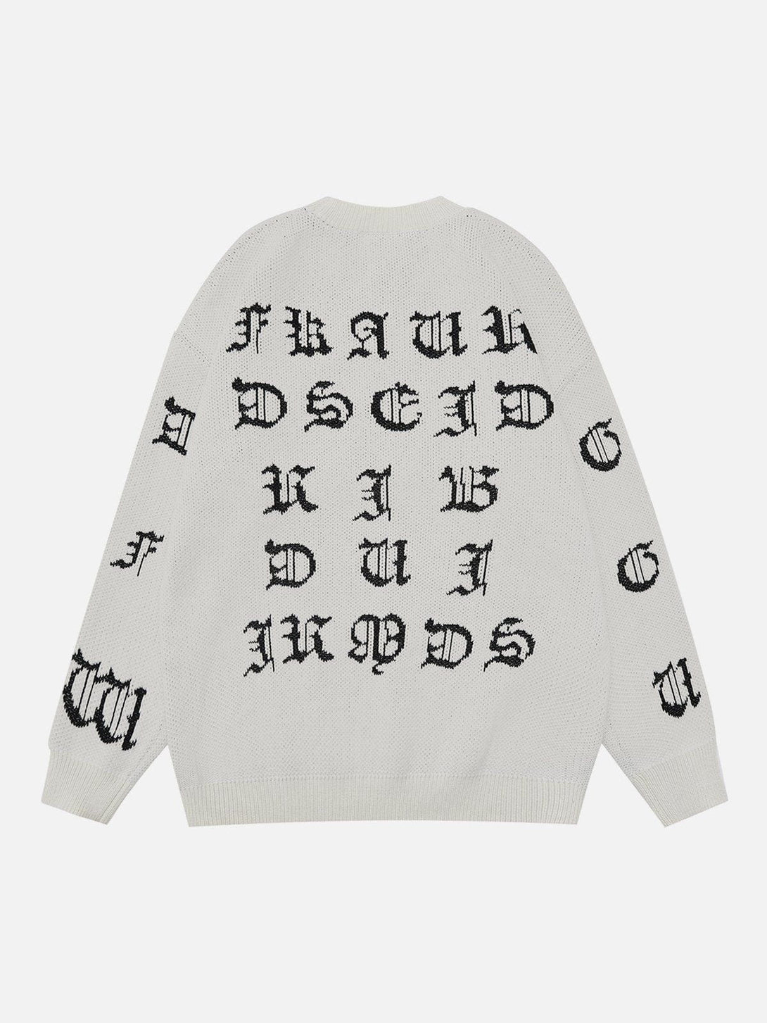 AlanBalen® - Contrasting Letters Knitting Sweater AlanBalen