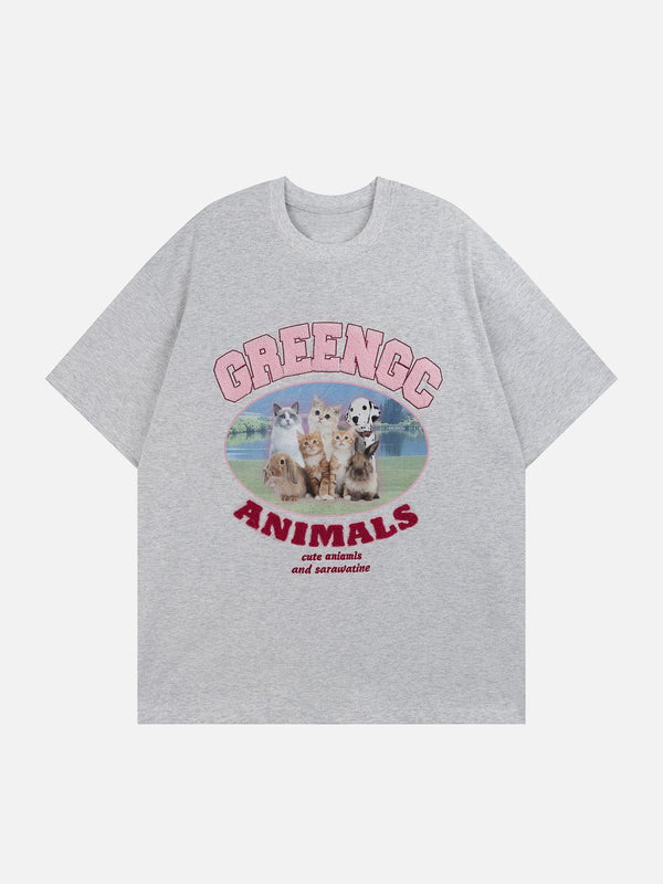 AlanBalen® - Cute Animal Graphic Tee AlanBalen