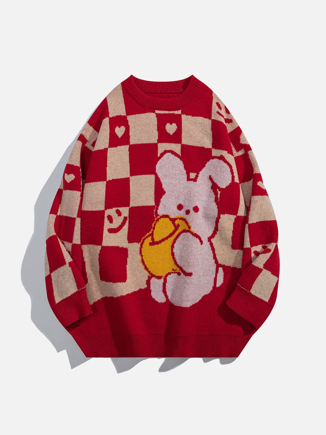 AlanBalen® - Cute Rabbit Plaid Sweater AlanBalen