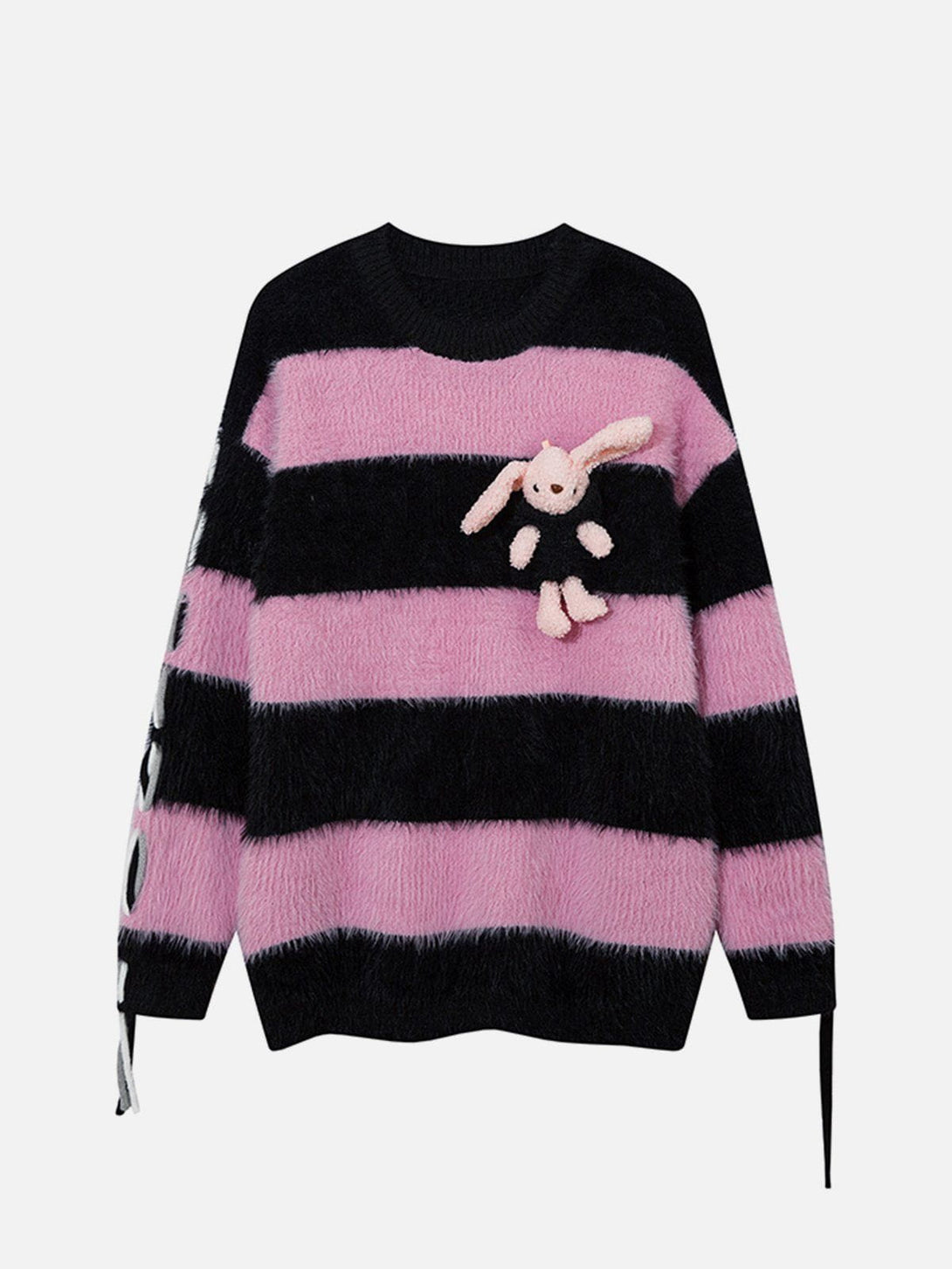 AlanBalen® - Cute Rabbit Stripe Mohair Sweater AlanBalen