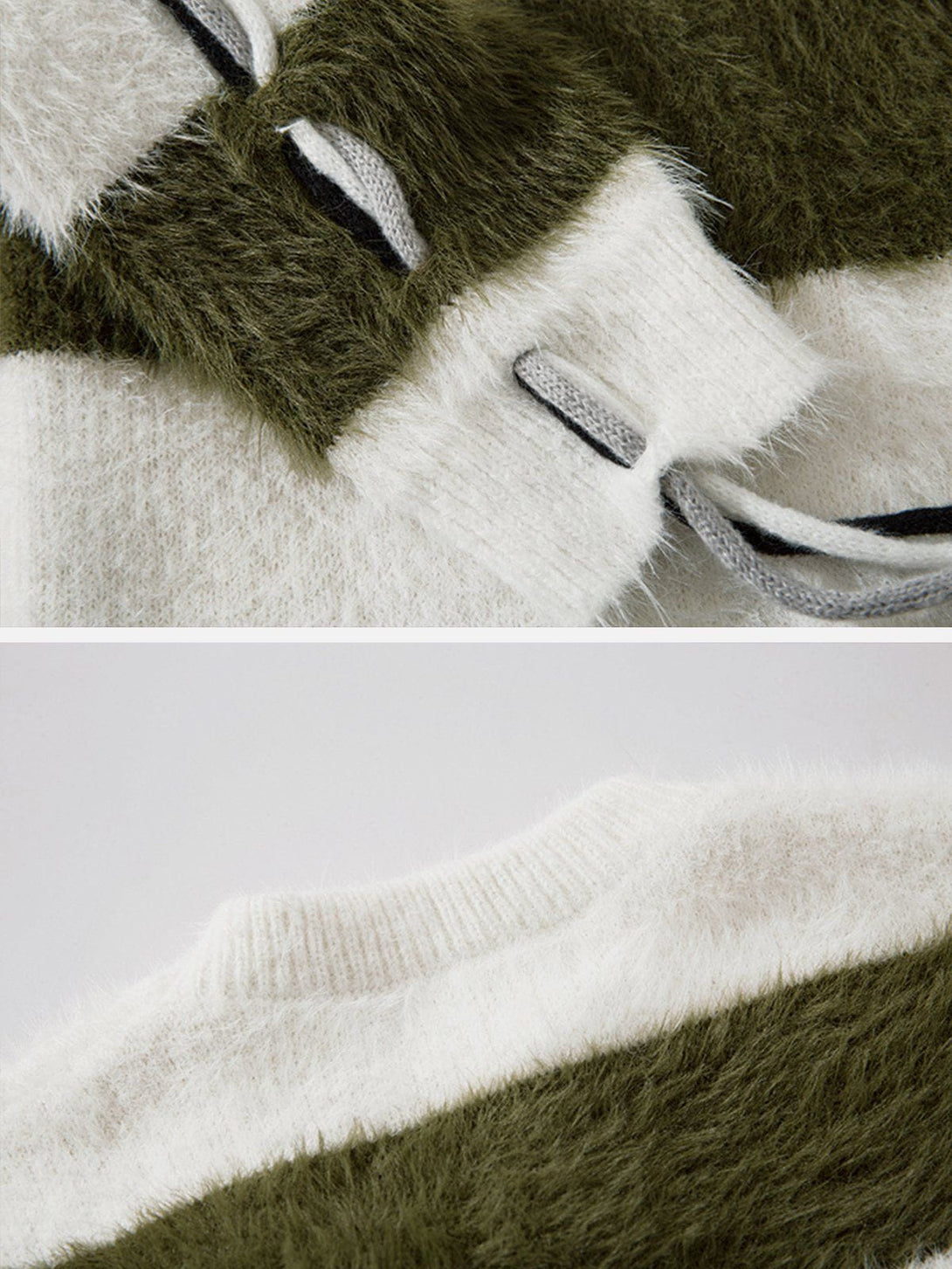 AlanBalen® - Cute Rabbit Stripe Mohair Sweater AlanBalen