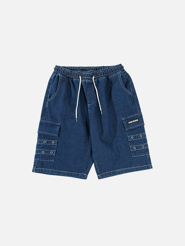 AlanBalen® - Designer Pocket Denim Shorts AlanBalen