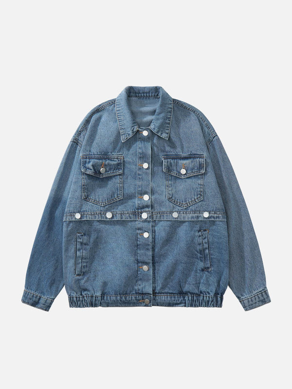 AlanBalen® - Detachable Patchwork Denim Jacket AlanBalen