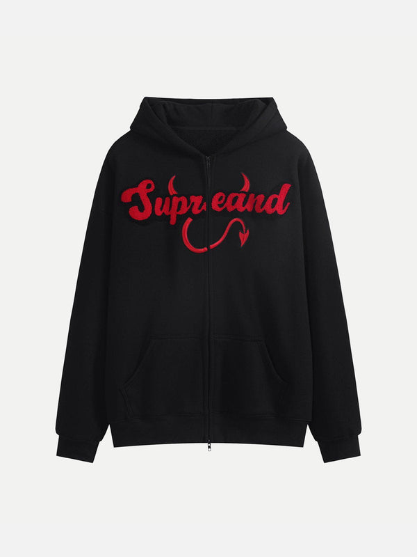 AlanBalen® - Devil Wings Zip Up Hoodie AlanBalen