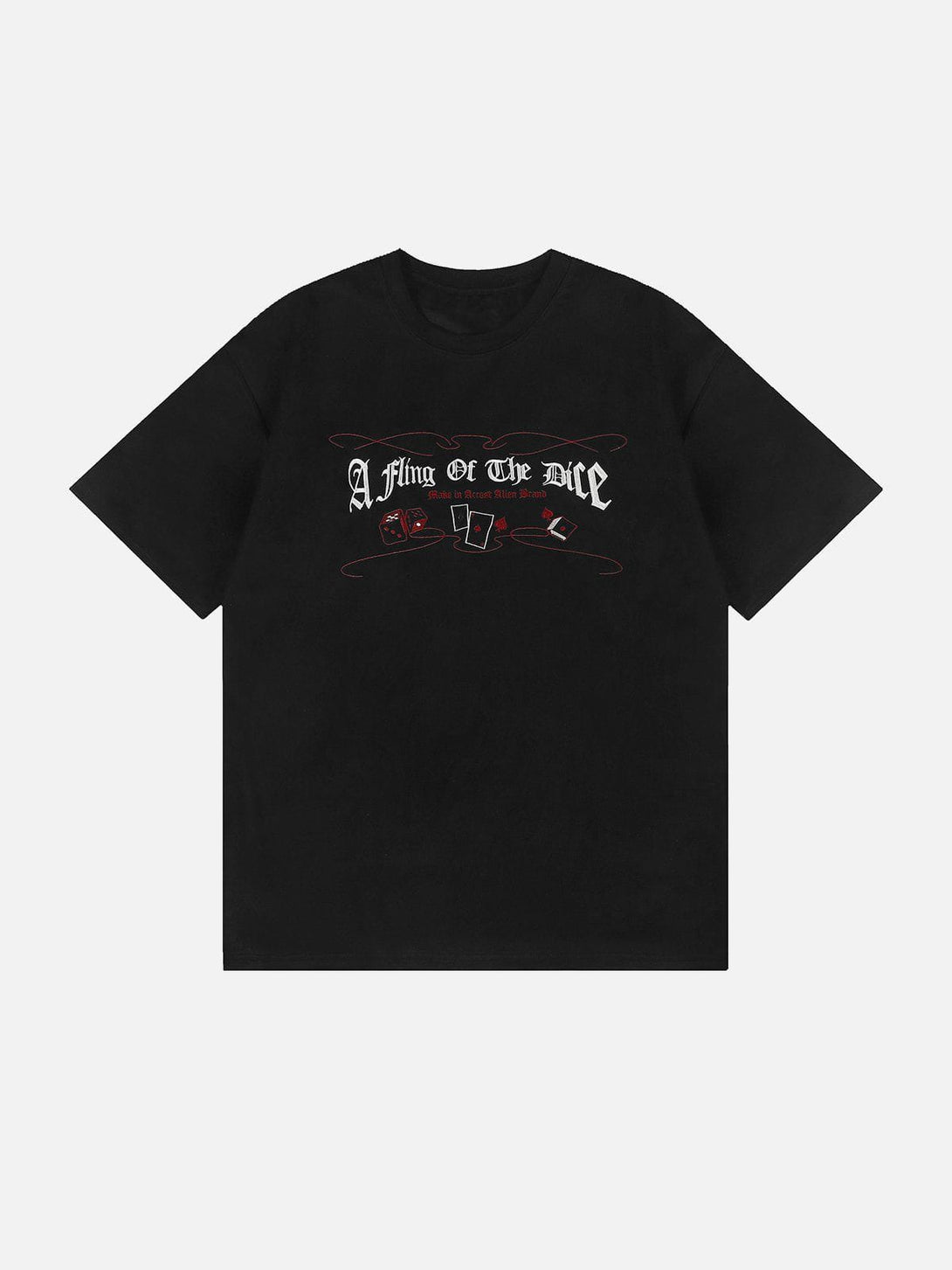 AlanBalen® - Dice Poker Embroidered Suede Tee AlanBalen