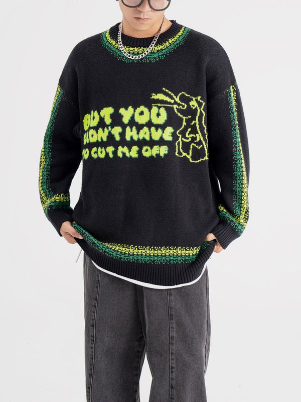 AlanBalen® - Dinosaur Embroidery Sweater AlanBalen