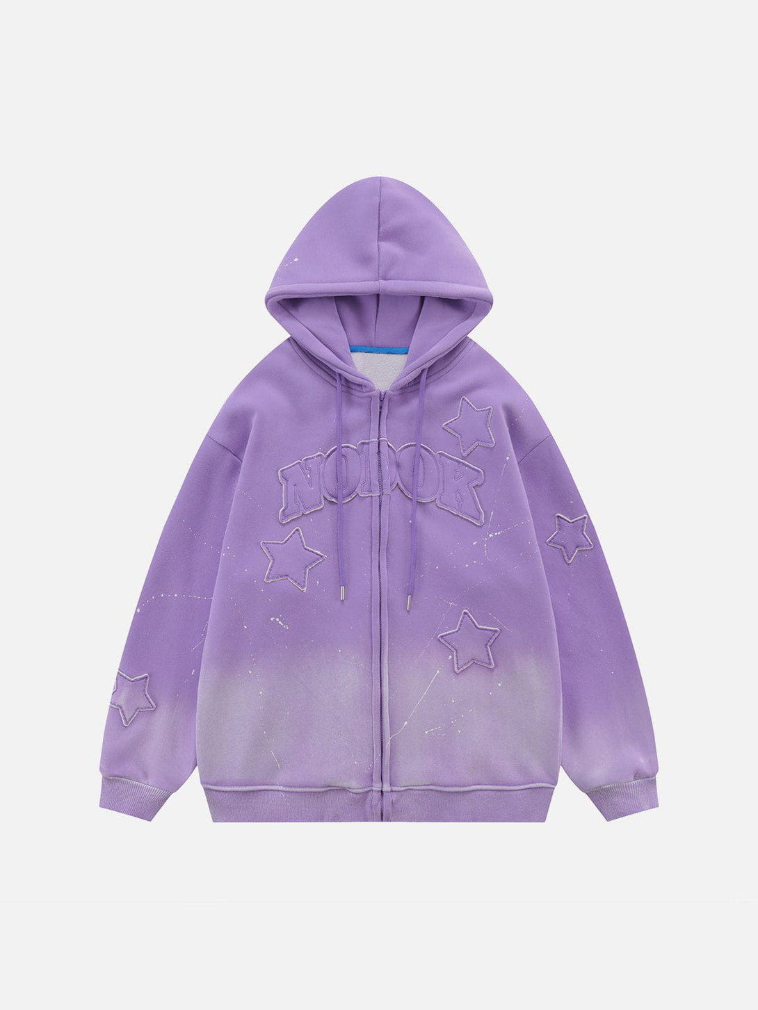 AlanBalen® - Distressed Gradient Applique Stars Hoodie AlanBalen