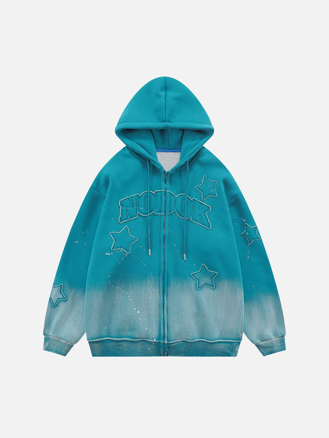 AlanBalen® - Distressed Gradient Applique Stars Hoodie AlanBalen