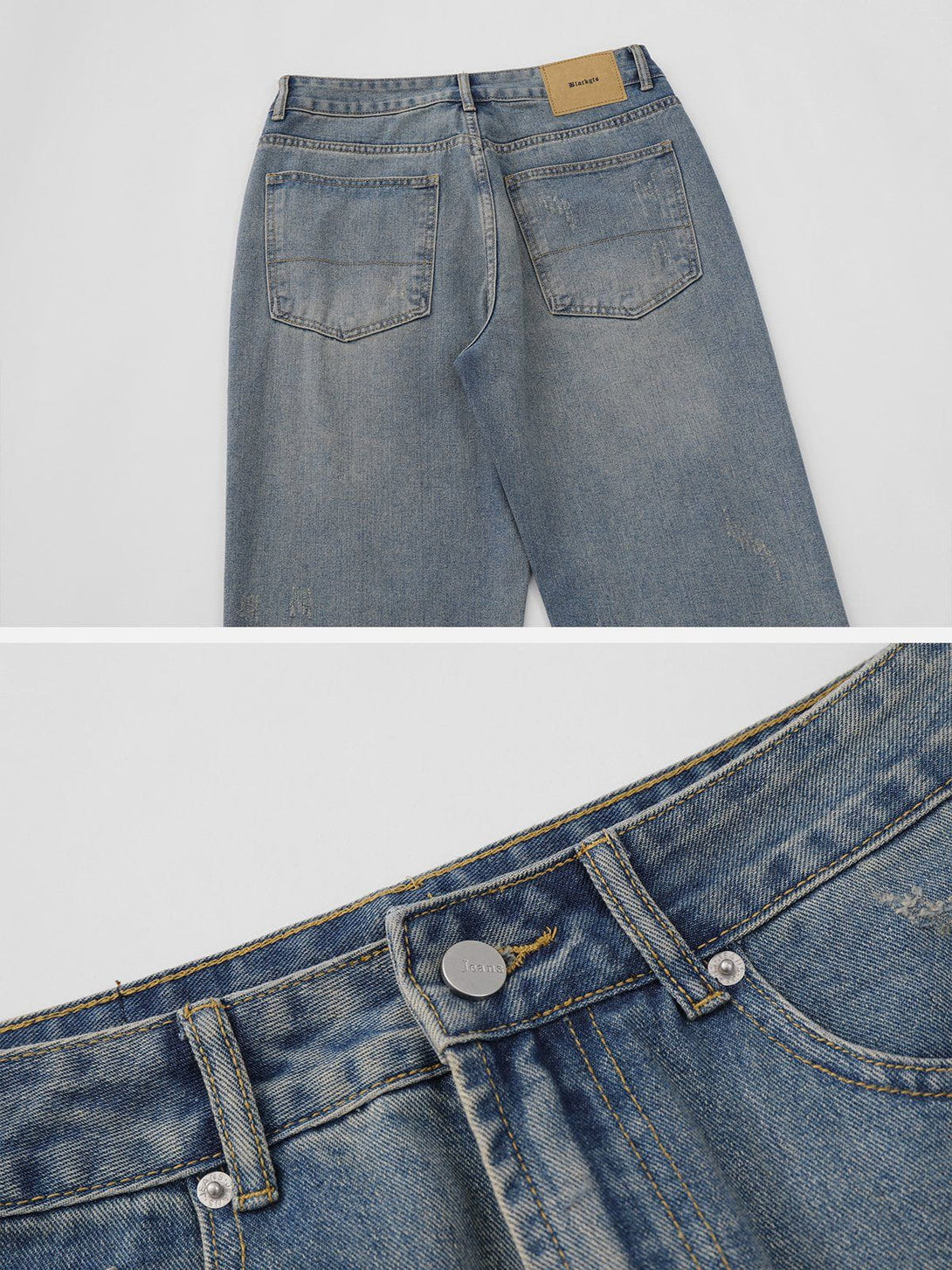 AlanBalen® - Distressed Washed Cotton Jeans AlanBalen