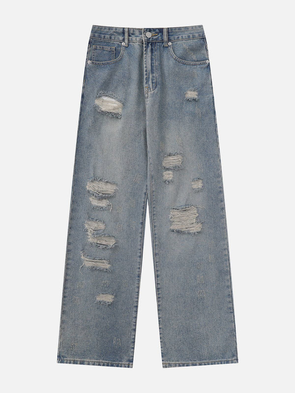 AlanBalen® - Distressed Washed Cotton Jeans AlanBalen