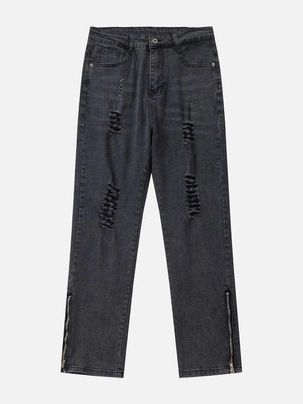 AlanBalen® - Distressed ZIP UP Jeans AlanBalen