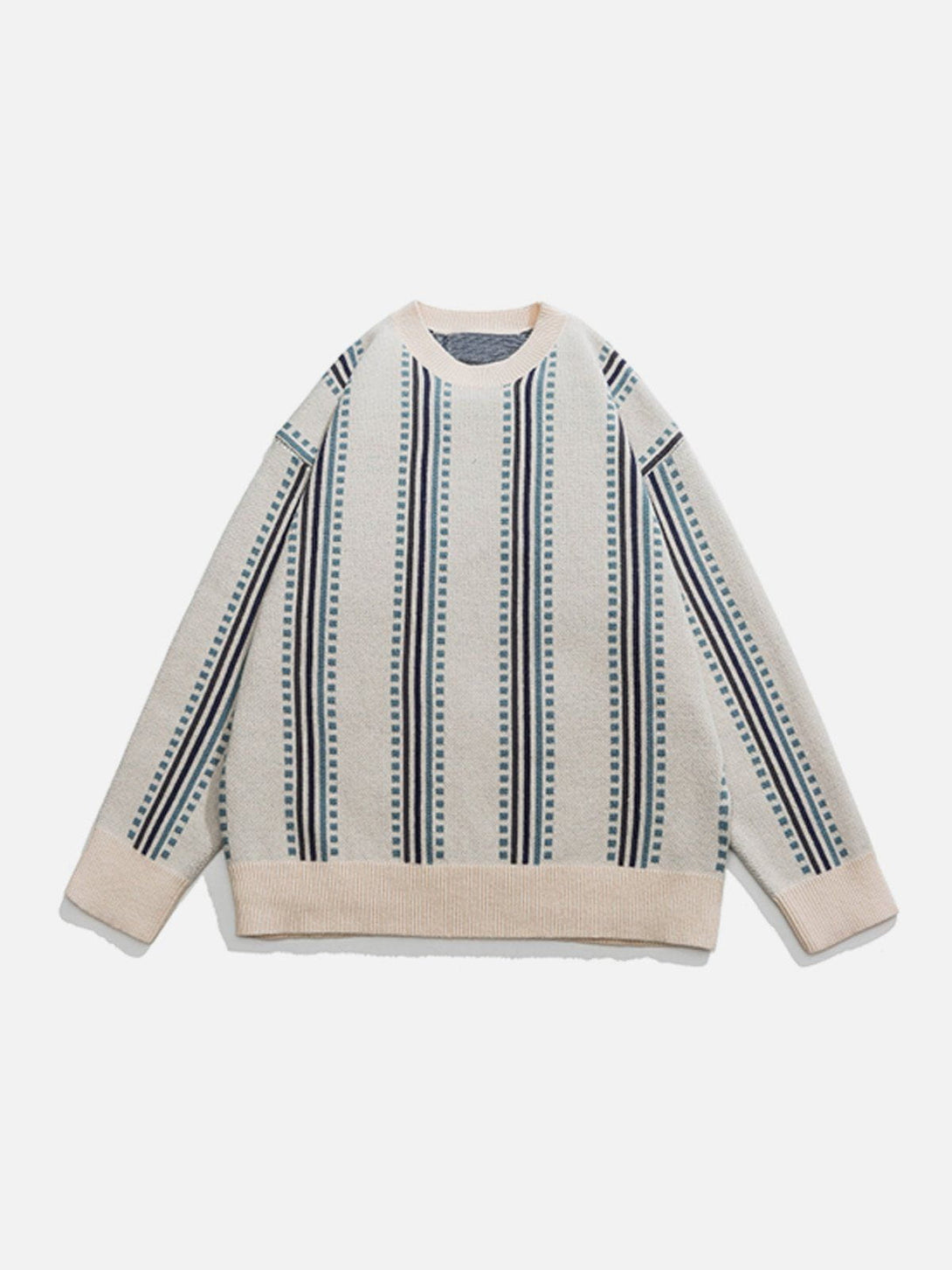 AlanBalen® - Dot Vertical Stripe Knit Sweater AlanBalen