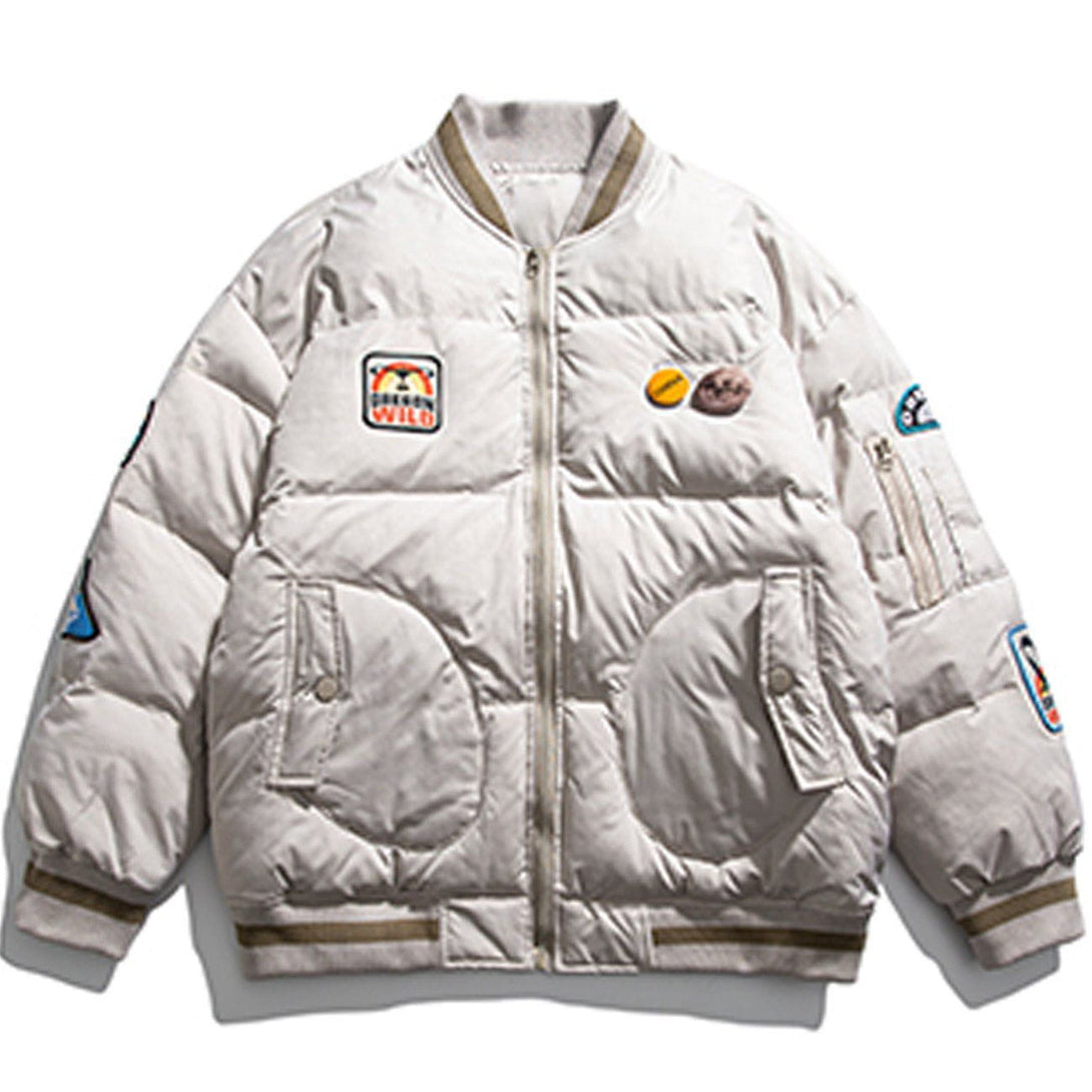 AlanBalen® - Embroidered Badge Winter Coat AlanBalen