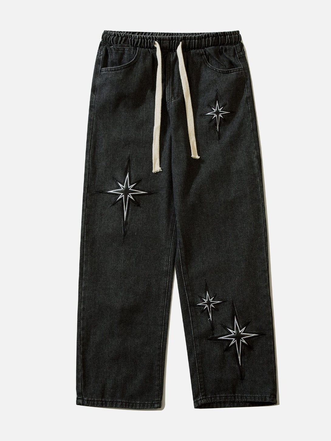 AlanBalen® - Embroidered Drawstring Jeans AlanBalen