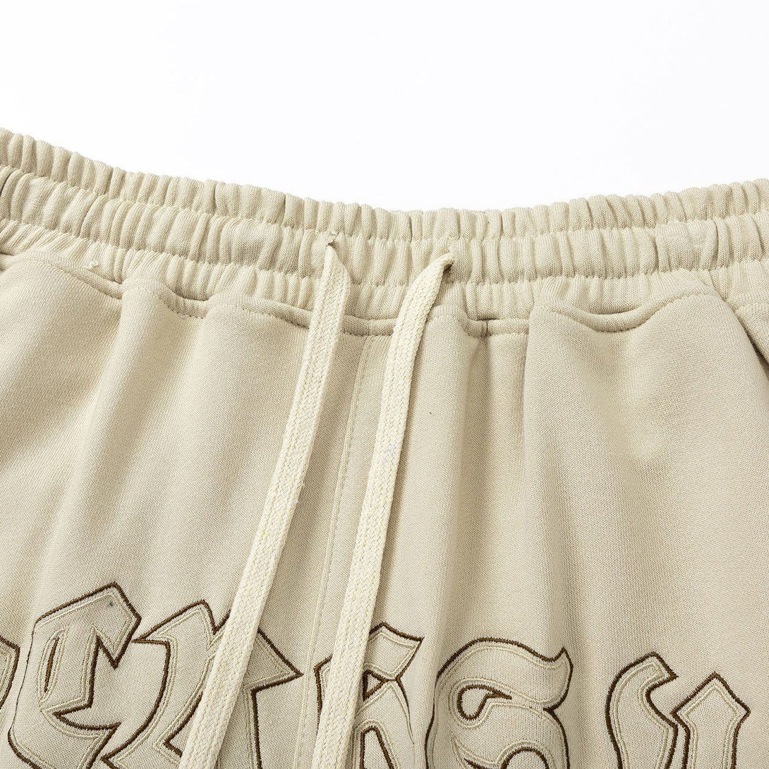 AlanBalen® - Embroidered Letters Shorts AlanBalen