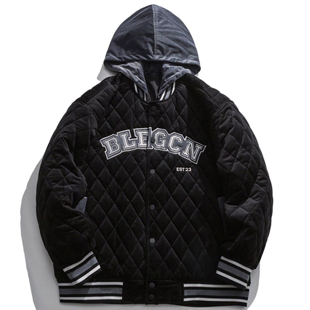 AlanBalen® - Embroidered Letters Winter Coat AlanBalen