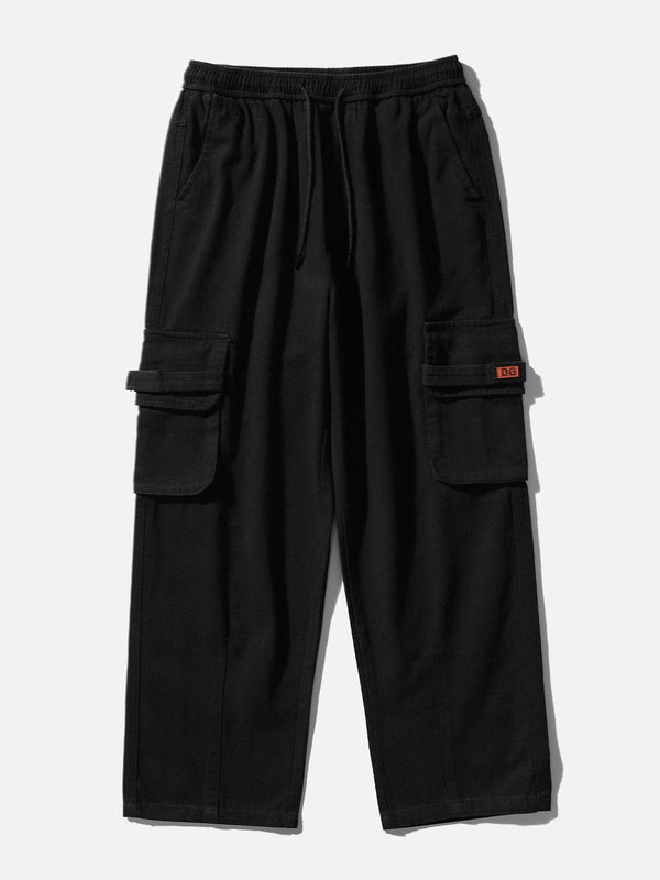 AlanBalen® - Embroidered Patch Multi-Pocket Cargo Pants AlanBalen