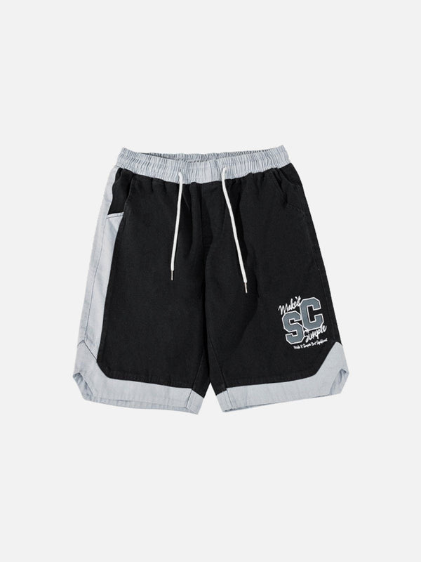 AlanBalen® - Embroidered Patchwork Shorts AlanBalen