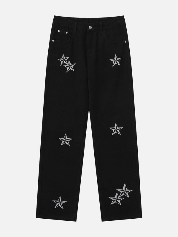 AlanBalen® - Embroidered Star Jeans AlanBalen