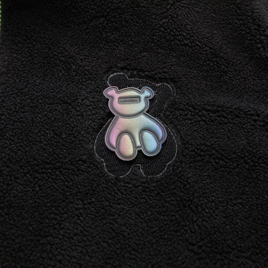 AlanBalen® - Embroidery Bear Letter Sherpa Winter Coat AlanBalen
