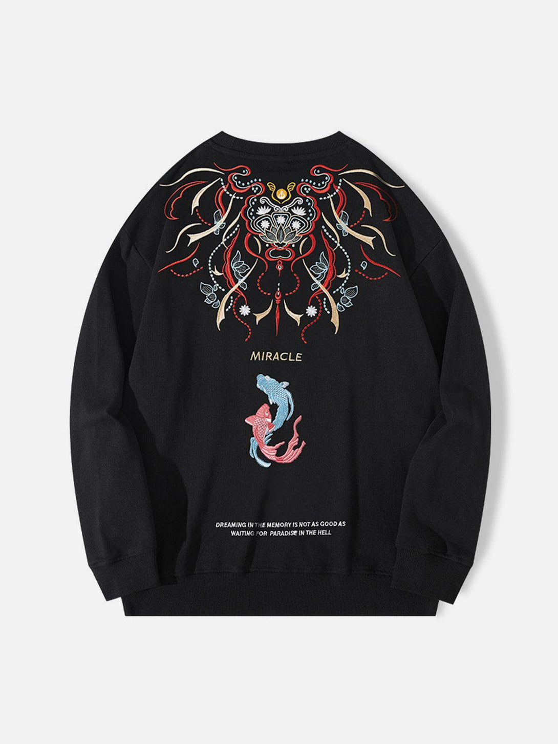 AlanBalen® - Embroidery Brocade Carp Sweatshirt AlanBalen