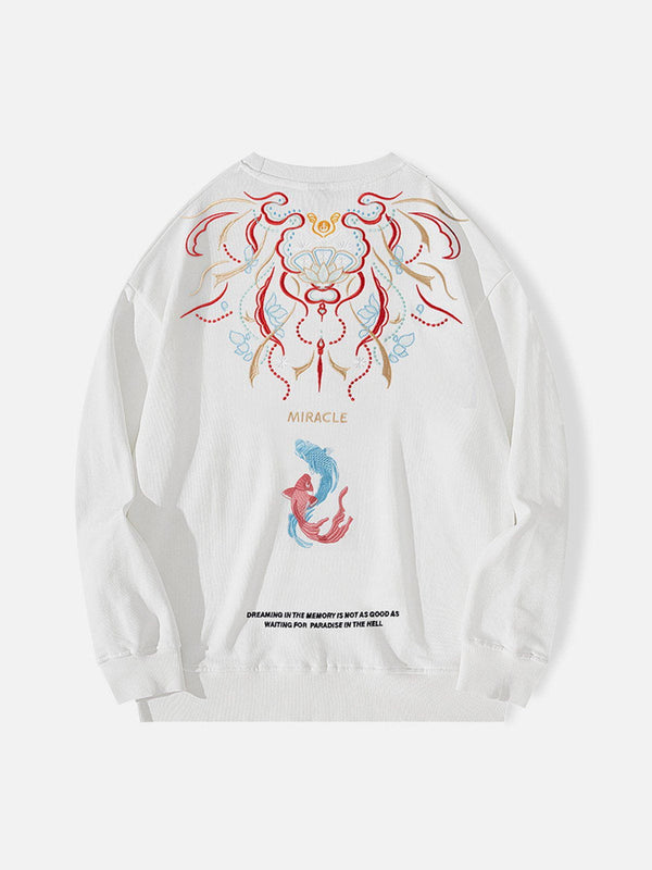 AlanBalen® - Embroidery Brocade Carp Sweatshirt AlanBalen