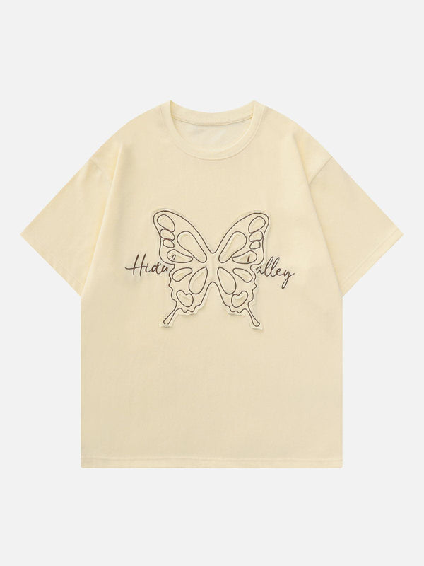 AlanBalen® - Embroidery Butterfly Tee AlanBalen