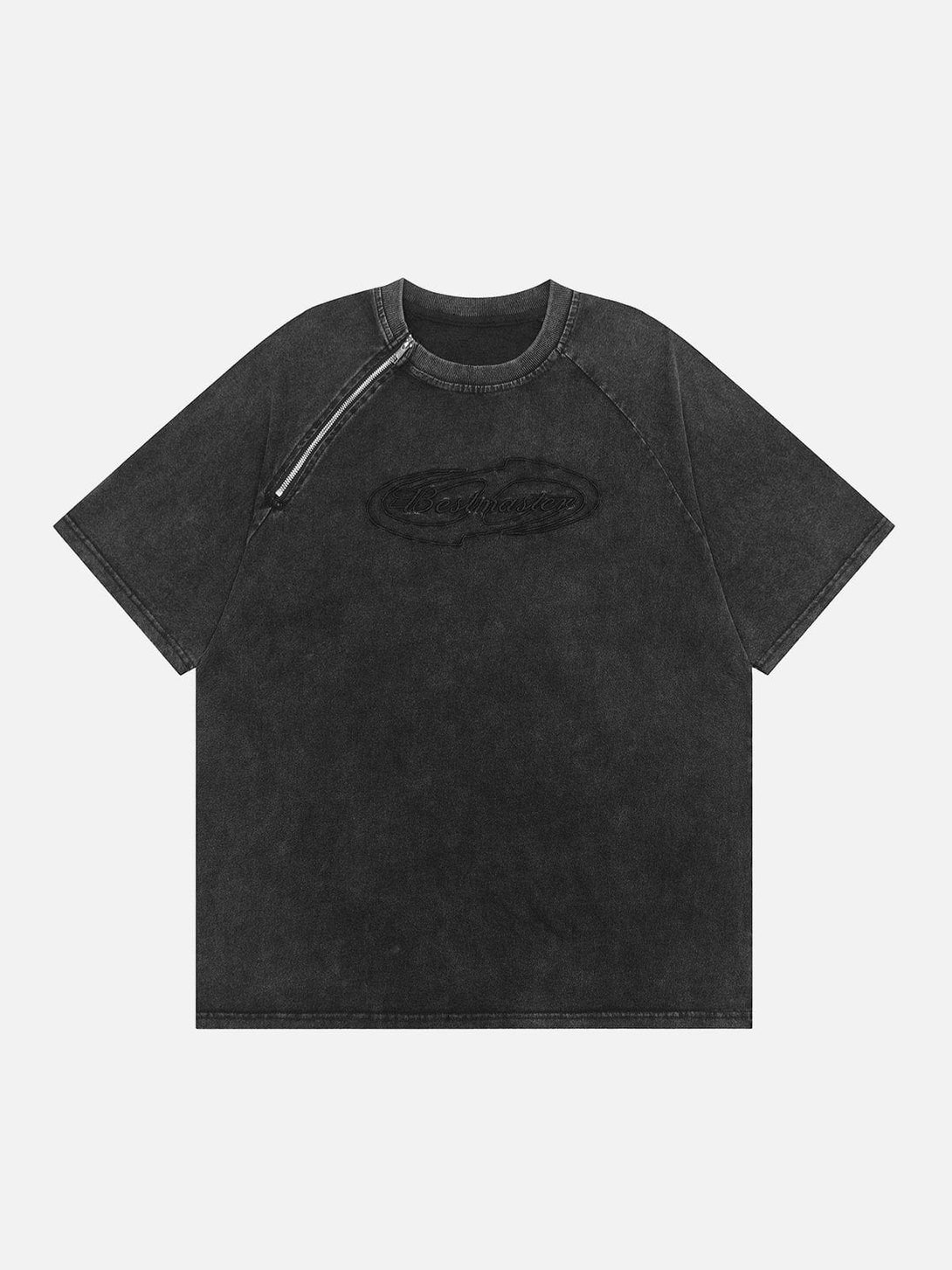 AlanBalen® - Embroidery Letter Print Washed Tee AlanBalen