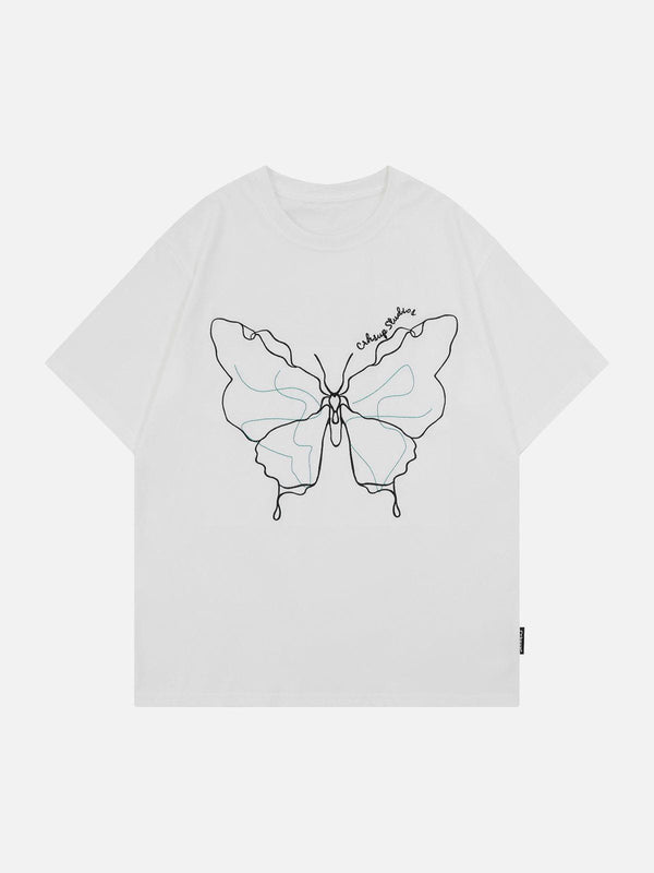 AlanBalen® - Embroidery Line Butterfly Tee AlanBalen