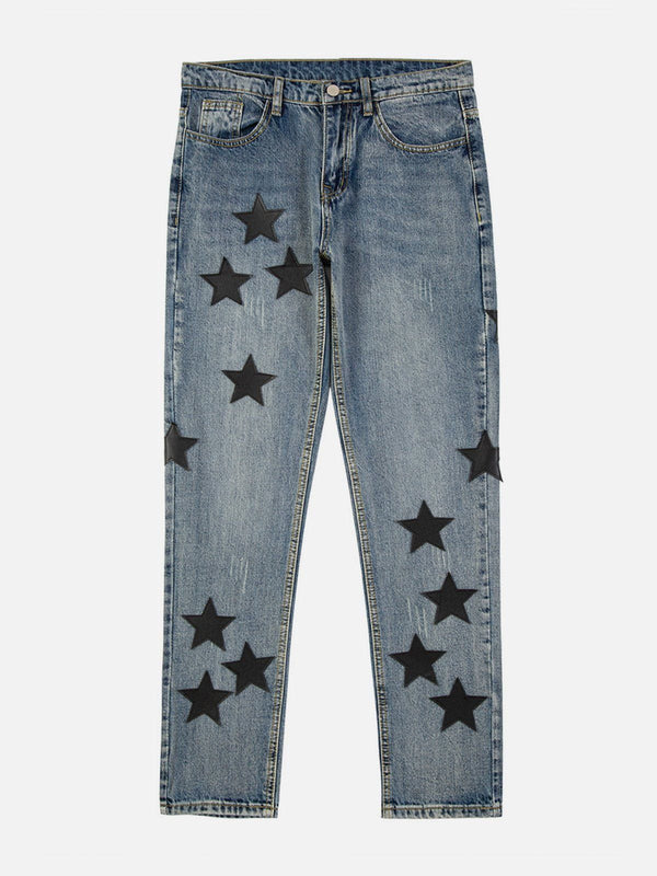 AlanBalen® - Embroidery Multi Star Jeans AlanBalen