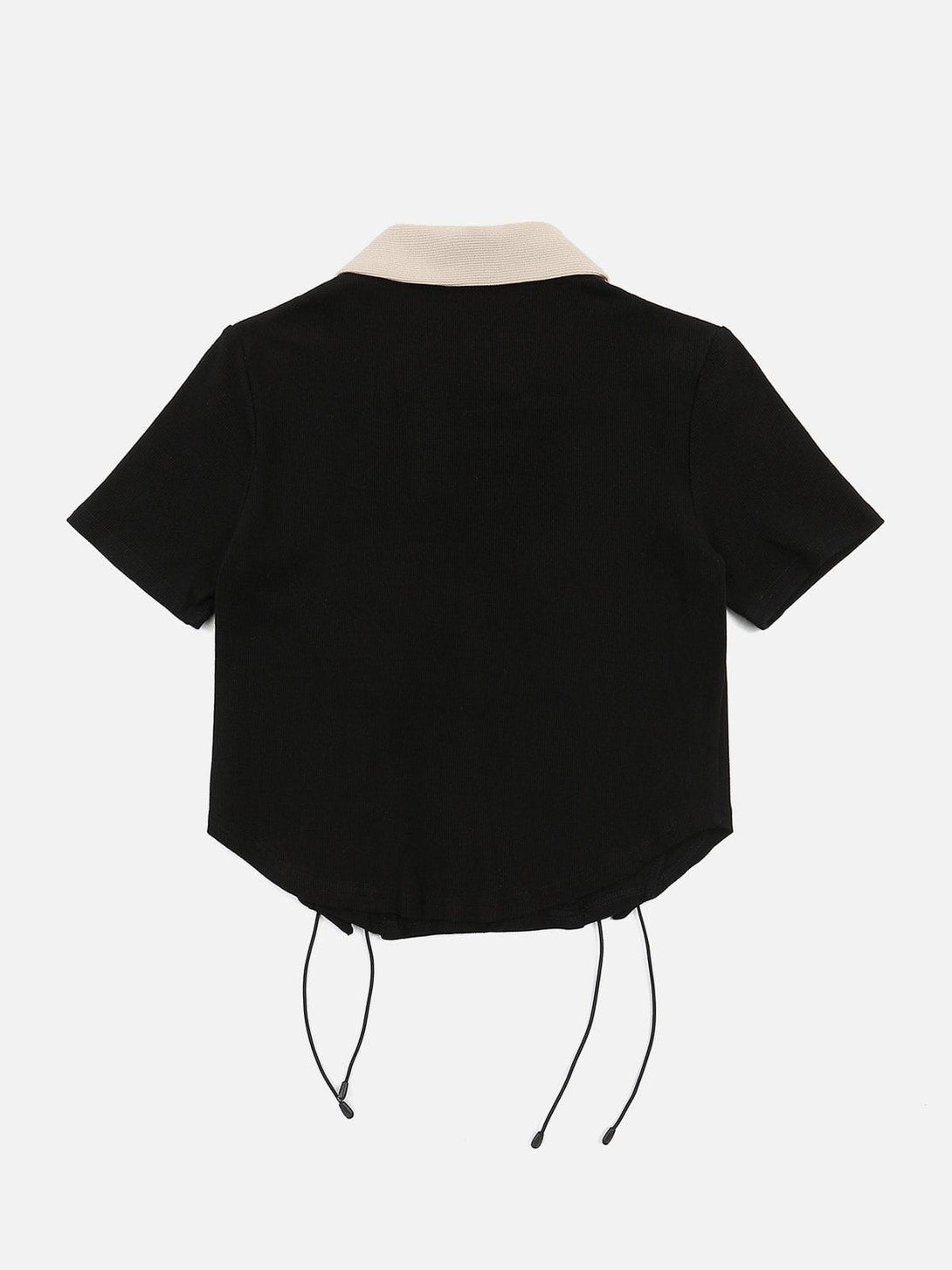 AlanBalen® - Embroidery Side Drawstring Fold-over Star Tee AlanBalen