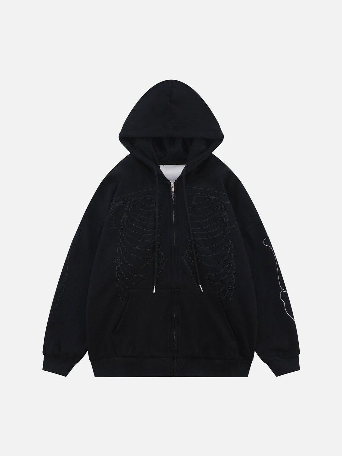 AlanBalen® - Embroidery Skeleton Zip Up Hoodie AlanBalen