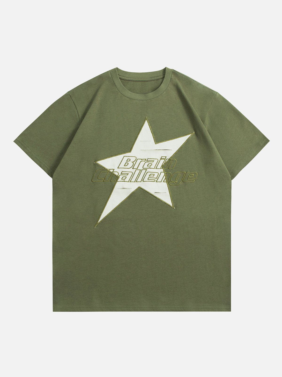 AlanBalen® - Embroidery Star Letter Print Tee AlanBalen