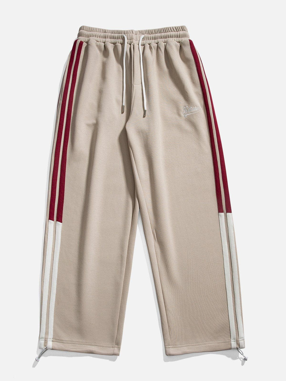 AlanBalen® - Embroidery Stripe Patchwork Sweatpants AlanBalen