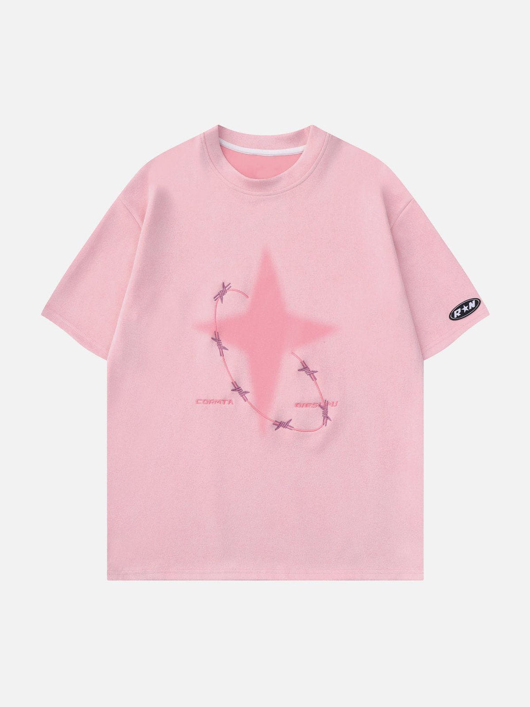 AlanBalen® - Embroidery Thorns Star Graphic Tee AlanBalen