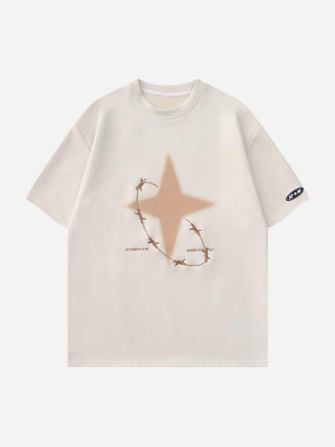 AlanBalen® - Embroidery Thorns Star Graphic Tee AlanBalen